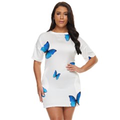 Butterfly-blue-phengaris Just Threw It On Dress