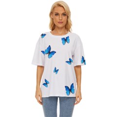 Butterfly-blue-phengaris Oversized Basic T-Shirt