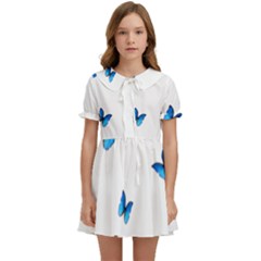 Butterfly-blue-phengaris Kids  Sweet Collar Dress