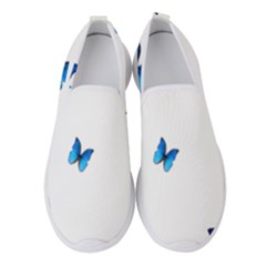 Butterfly-blue-phengaris Women s Slip On Sneakers by saad11