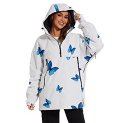 Butterfly-blue-phengaris Women s Ski And Snowboard Waterproof Breathable Jacket