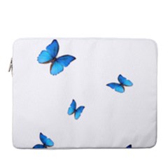 Butterfly-blue-phengaris 16  Vertical Laptop Sleeve Case With Pocket