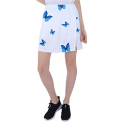 Butterfly-blue-phengaris Tennis Skirt by saad11