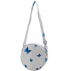 Butterfly-blue-phengaris Crossbody Circle Bag by saad11