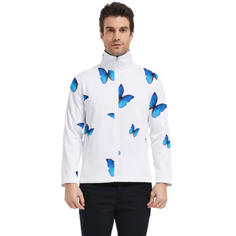 Butterfly-blue-phengaris Men s Bomber Jacket by saad11