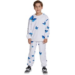 Butterfly-blue-phengaris Kids  Sweatshirt Set by saad11