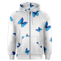 Butterfly-blue-phengaris Men s Zipper Hoodie