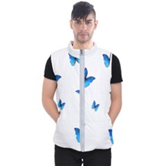 Butterfly-blue-phengaris Men s Puffer Vest