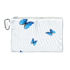 Butterfly-blue-phengaris Canvas Cosmetic Bag (large) by saad11