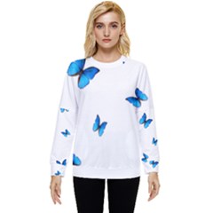 Butterfly-blue-phengaris Hidden Pocket Sweatshirt