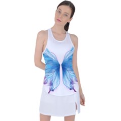 Butterfly-drawing-art-fairytale  Racer Back Mesh Tank Top by saad11