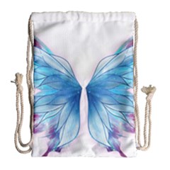 Butterfly-drawing-art-fairytale  Drawstring Bag (large) by saad11