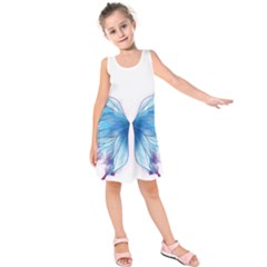 Butterfly-drawing-art-fairytale  Kids  Sleeveless Dress by saad11