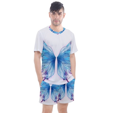 Butterfly-drawing-art-fairytale  Men s Mesh T-shirt And Shorts Set by saad11