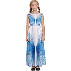 Butterfly-drawing-art-fairytale  Kids  Satin Sleeveless Maxi Dress by saad11