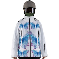 Butterfly-drawing-art-fairytale  Men s Zip Ski And Snowboard Waterproof Breathable Jacket