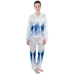 Butterfly-drawing-art-fairytale  Women s Long Sleeve Satin Pajamas Set	 by saad11