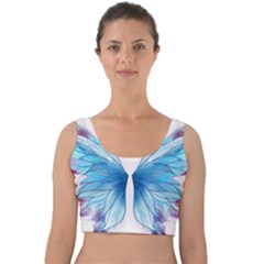 Butterfly-drawing-art-fairytale  Velvet Crop Top by saad11