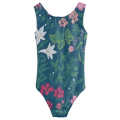 Spring Design  Kids  Cut-out Back One Piece Swimsuit by AlexandrouPrints