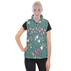 Spring Design  Women s Button Up Vest by AlexandrouPrints