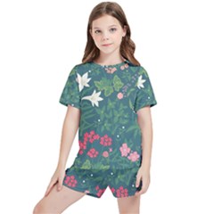 Spring Design  Kids  T-shirt And Sports Shorts Set by AlexandrouPrints