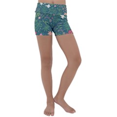 Spring Design  Kids  Lightweight Velour Yoga Shorts by AlexandrouPrints