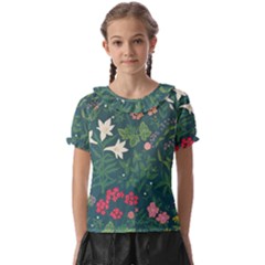 Spring Design  Kids  Frill Chiffon Blouse by AlexandrouPrints