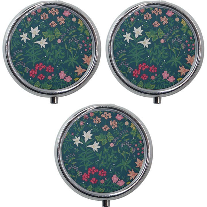 Spring design  Mini Round Pill Box (Pack of 3)