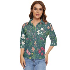 Spring Design  Women s Quarter Sleeve Pocket Shirt