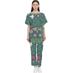 Spring Design  Batwing Lightweight Chiffon Jumpsuit by AlexandrouPrints