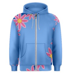 Flowers Space Frame Ornament Men s Zipper Hoodie