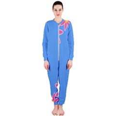 Flowers Space Frame Ornament Onepiece Jumpsuit (ladies)