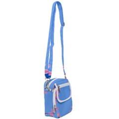 Flowers Space Frame Ornament Shoulder Strap Belt Bag