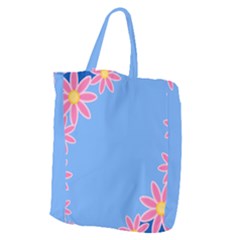 Flowers Space Frame Ornament Giant Grocery Tote