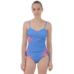 Flowers Space Frame Ornament Sweetheart Tankini Set