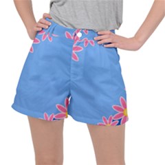 Flowers Space Frame Ornament Women s Ripstop Shorts by Maspions