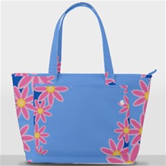 Flowers Space Frame Ornament Back Pocket Shoulder Bag 