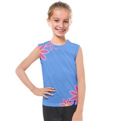 Flowers Space Frame Ornament Kids  Mesh Tank Top