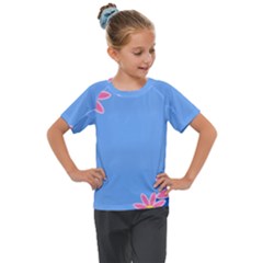 Flowers Space Frame Ornament Kids  Mesh Piece T-shirt