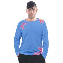 Flowers Space Frame Ornament Men s Long Sleeve Raglan T-shirt