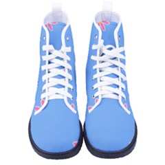 Flowers Space Frame Ornament Women s High-top Canvas Sneakers