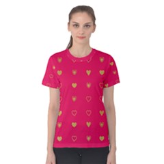 Illustrations Heart Pattern Design Women s Cotton T-shirt