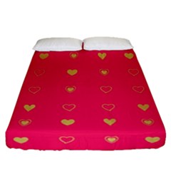 Illustrations Heart Pattern Design Fitted Sheet (queen Size)