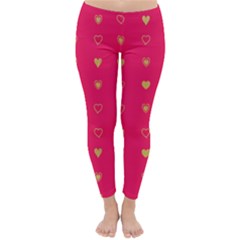 Illustrations Heart Pattern Design Classic Winter Leggings