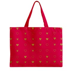 Illustrations Heart Pattern Design Zipper Mini Tote Bag