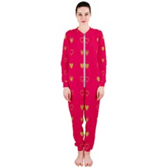 Illustrations Heart Pattern Design Onepiece Jumpsuit (ladies)