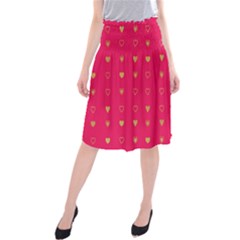 Illustrations Heart Pattern Design Midi Beach Skirt