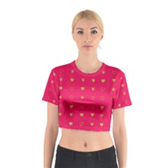 Illustrations Heart Pattern Design Cotton Crop Top