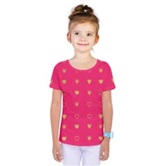 Illustrations Heart Pattern Design Kids  One Piece T-shirt