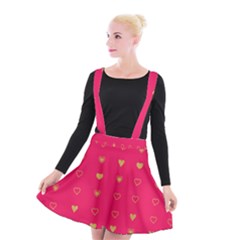 Illustrations Heart Pattern Design Suspender Skater Skirt